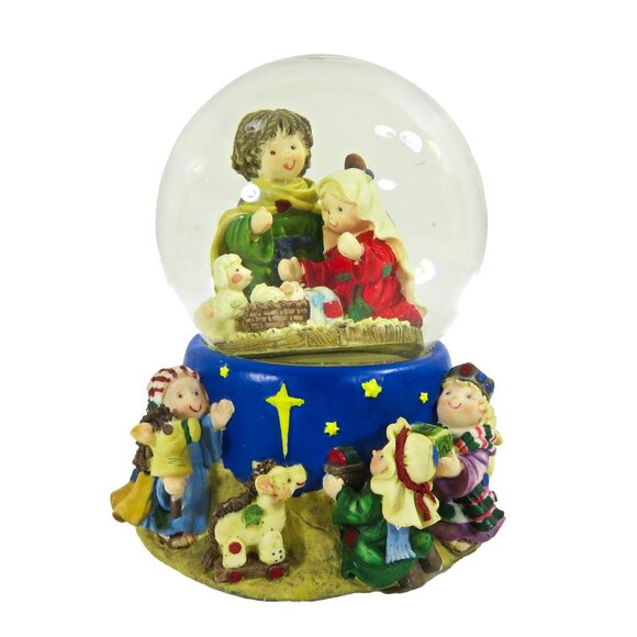Vintage O'WELL NOVELTY Heritage Musical Water Globe Hand Painted "Silent Night" - Picture 2 of 15